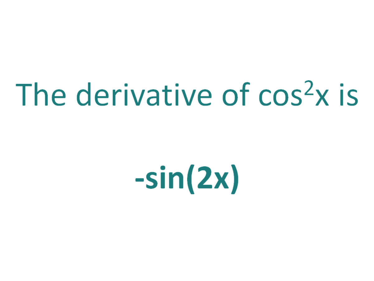 derivative of cos 2theta