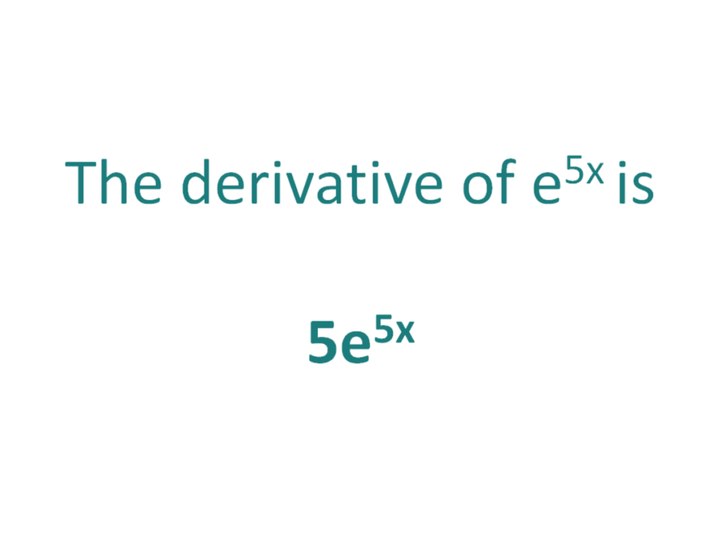 derivative of e 0.25 x