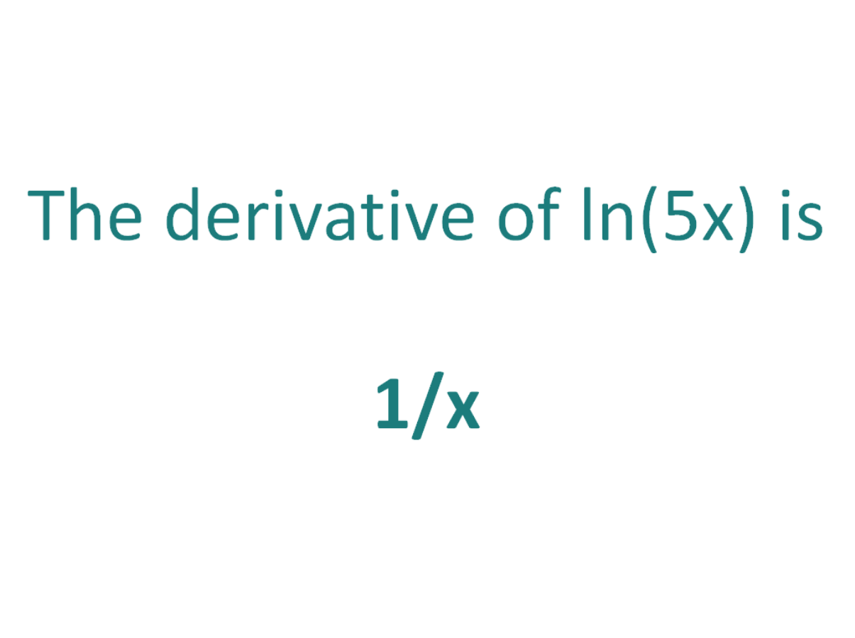 derivative of ln 1 y