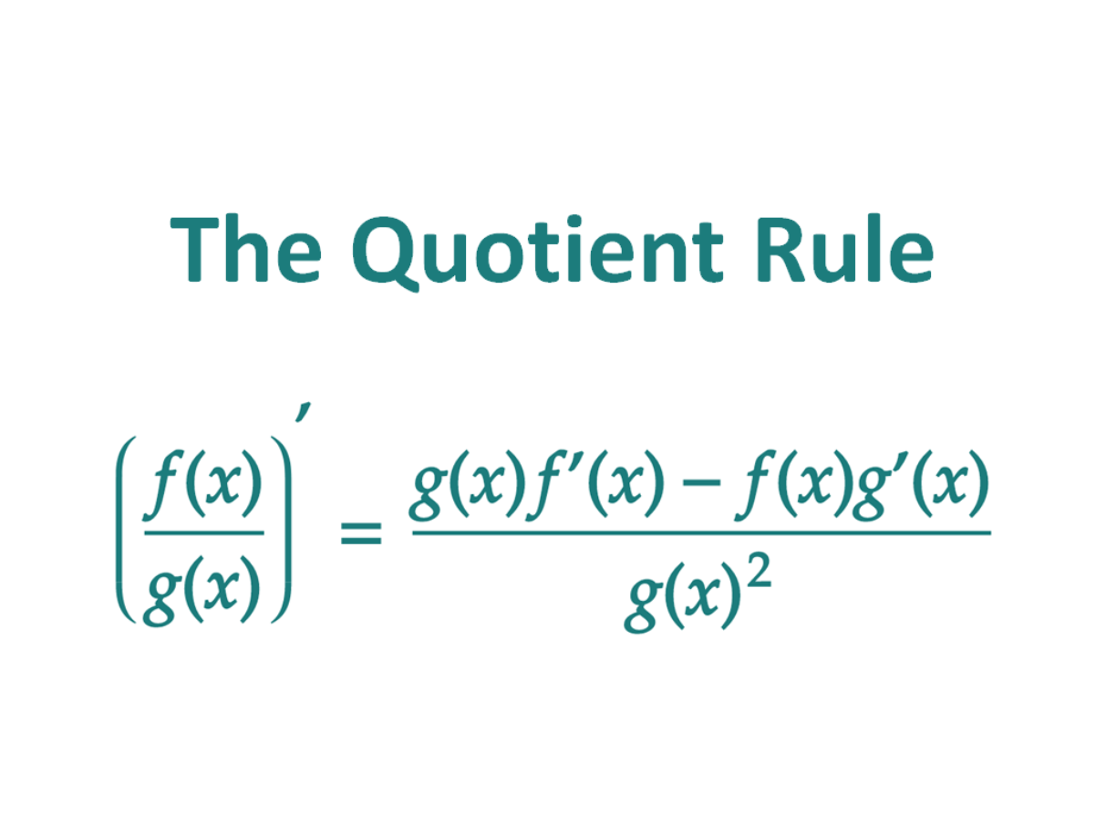 The Quotient Rule - DerivativeIt