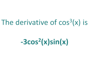 derivative of cos 3x 1