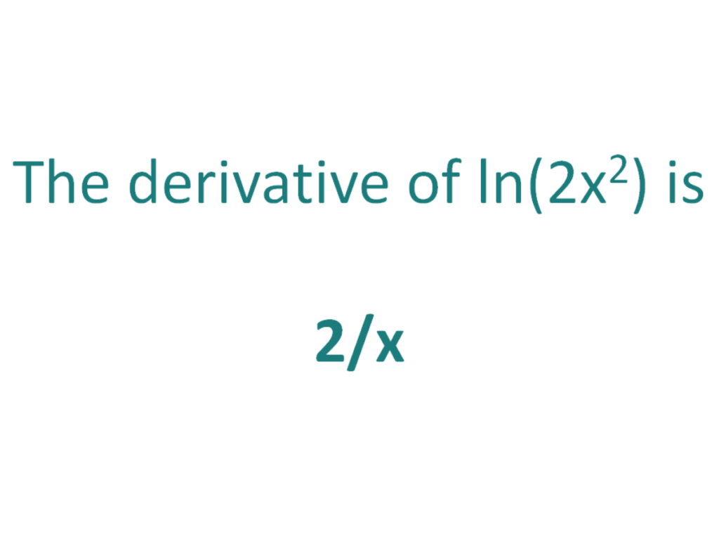 derivative of ln(1 x^2)