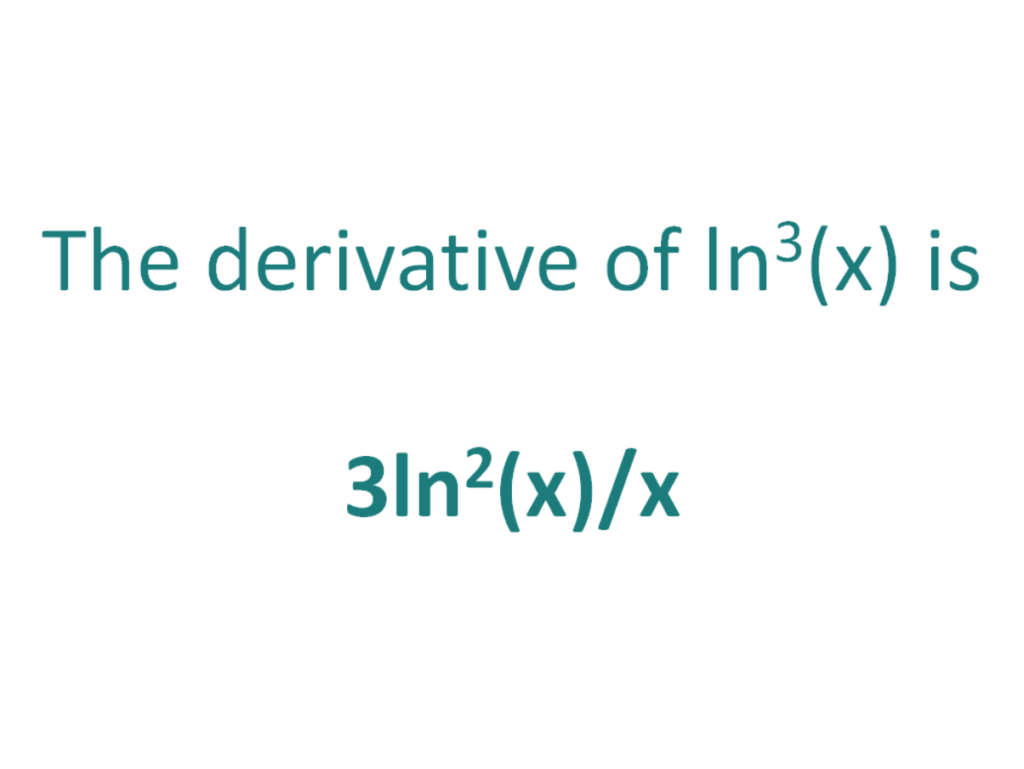 derivative of ln 2x 3y