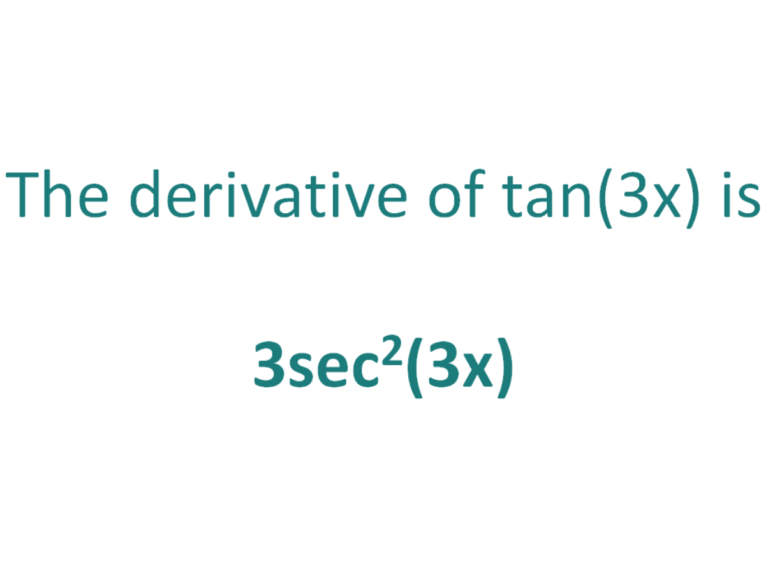 the derivative of tan 2x 3 with respect to x is